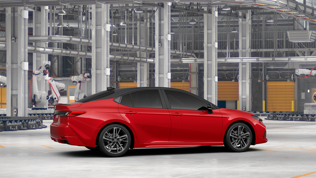 New 2026 Supersonic Red with Midnight Black Metallic roof Toyota XSE image 11