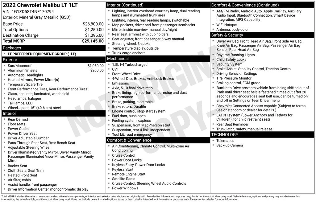 Used 2022 Gray Chevrolet LT image 10