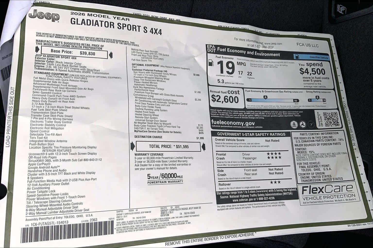 New 2026 Bright White Clear-Coat Exterior Paint Jeep Sport S image 17