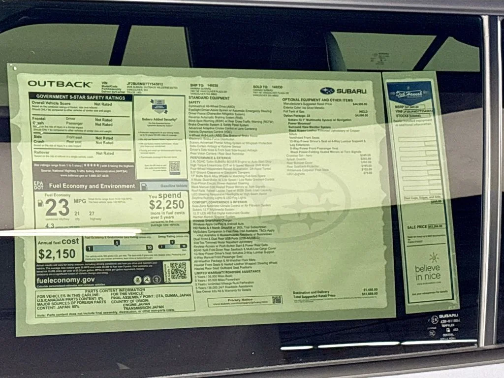 New 2026 ICE SILVER METALLIC Subaru Wilderness image 25
