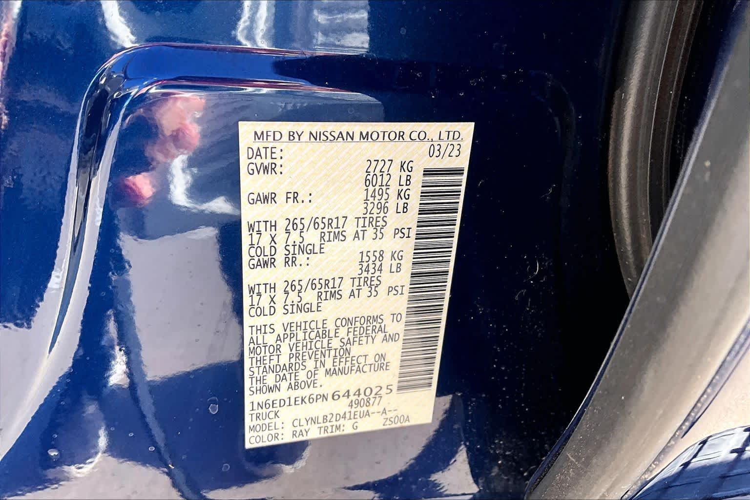 Used 2023 Deep Blue Pearl Nissan SV image 34