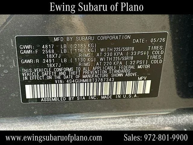 New 2026 MAGNETITE GRAY PEARL Subaru Limited image 68