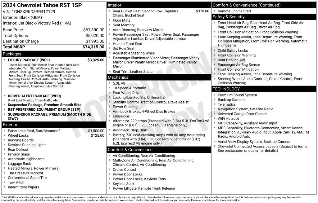 Certified Used 2024 Black Chevrolet RST image 36