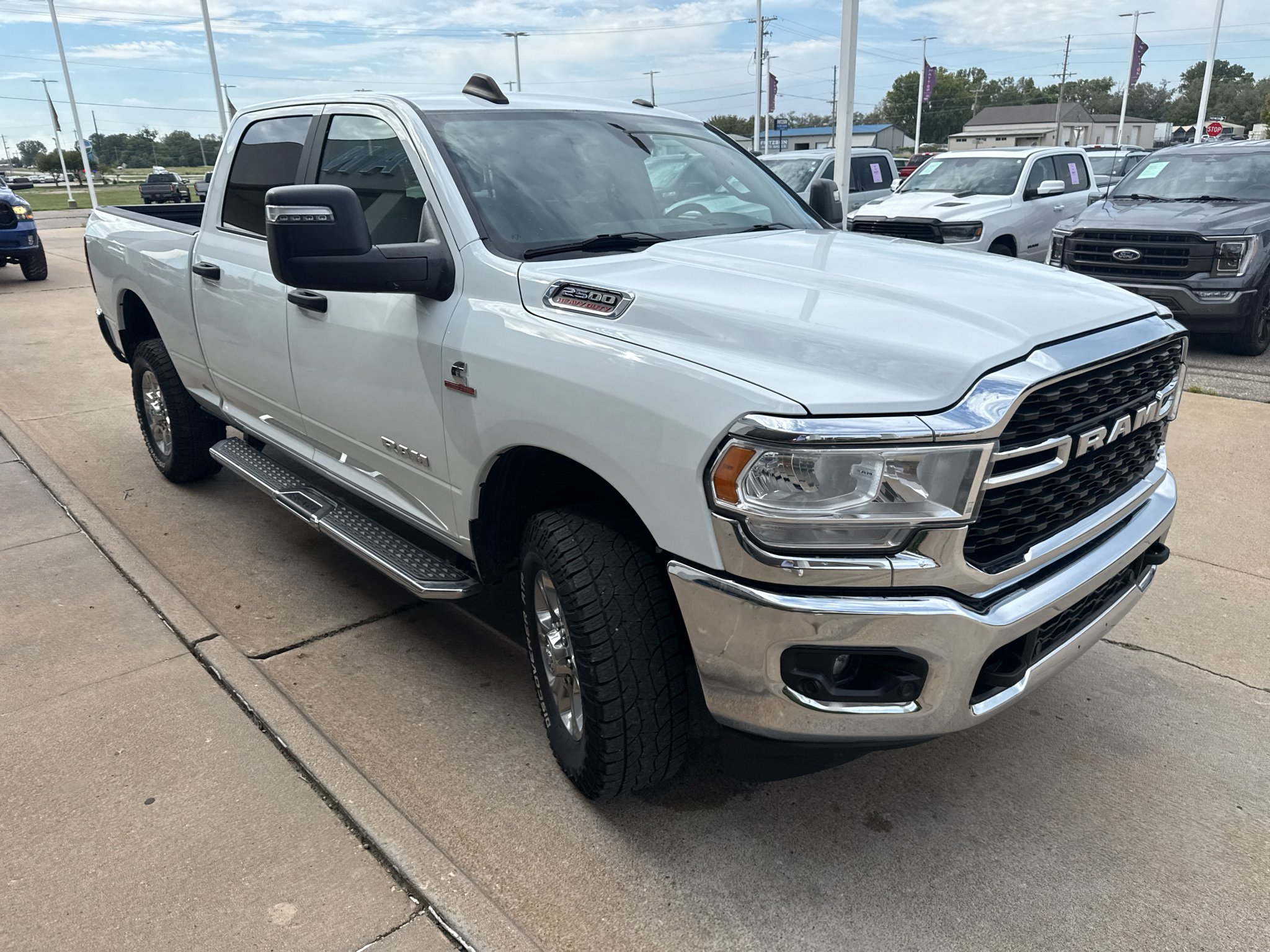 Used 2024 Bright White Clearcoat Ram Big Horn image 3