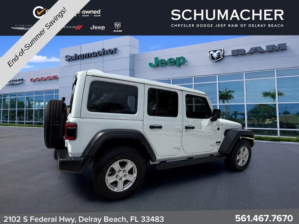 Used 2022 White Jeep Unlimited Sport S image 7