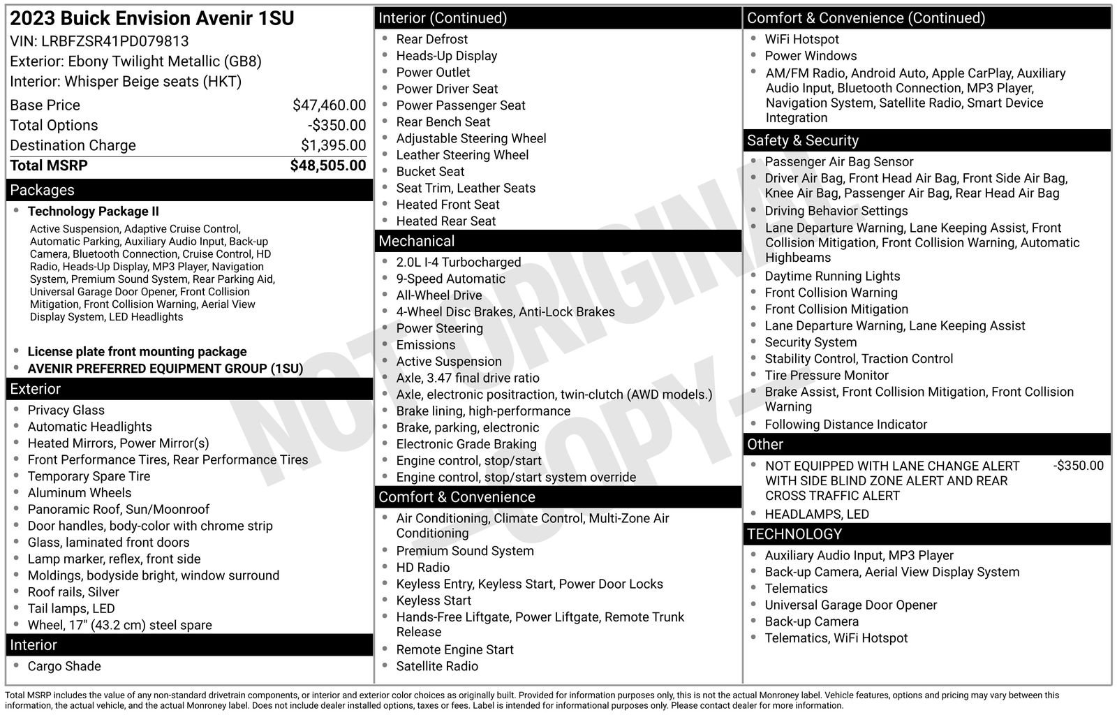 Used 2023 Buick Envision Avenir with VIN LRBFZSR41PD079813 for sale in Brainerd, Minnesota