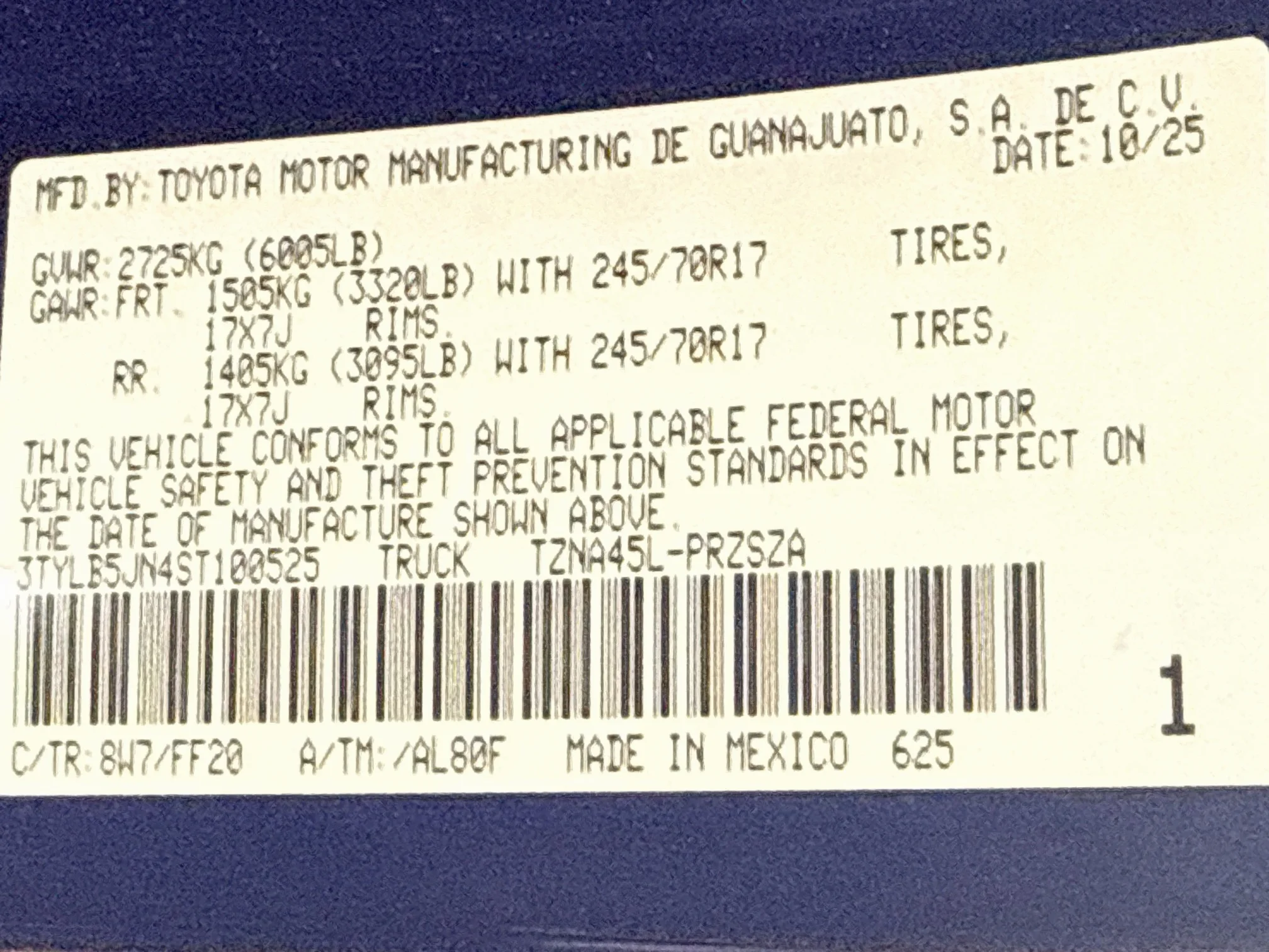 Used 2025 Blue Crush Metallic Toyota SR5 image 30