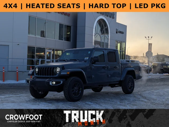 2026 Jeep Gladiator Sport S * Safety Group - LED Lighting Group - Heated Seats & Steering & tons more!