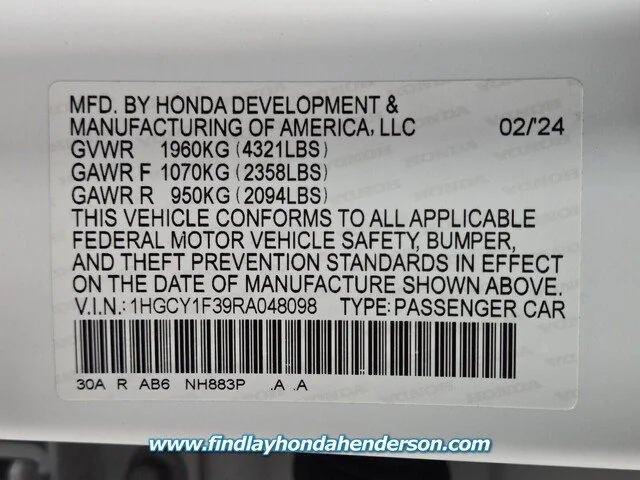 Certified Used 2024 Platinum White Pearl Honda EX image 47