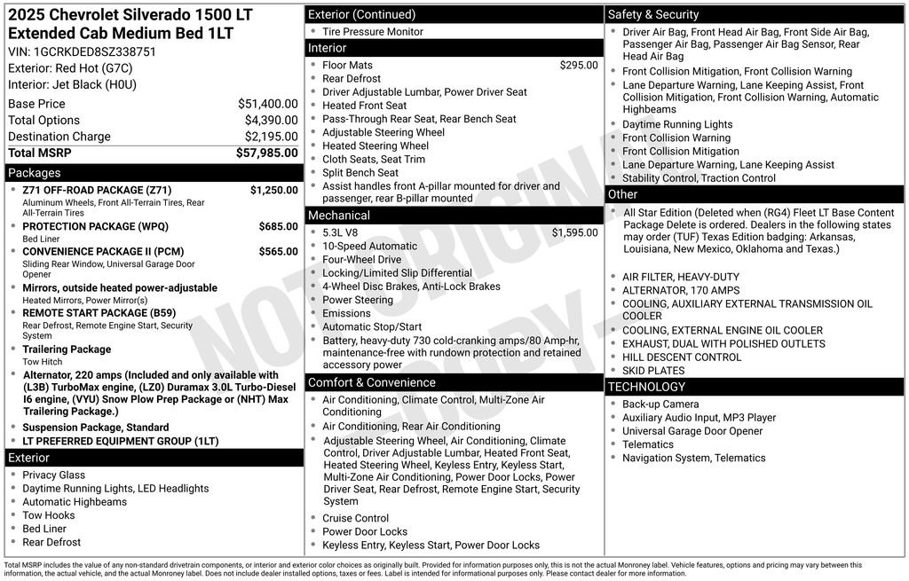 Used 2025 Red Chevrolet LT image 3