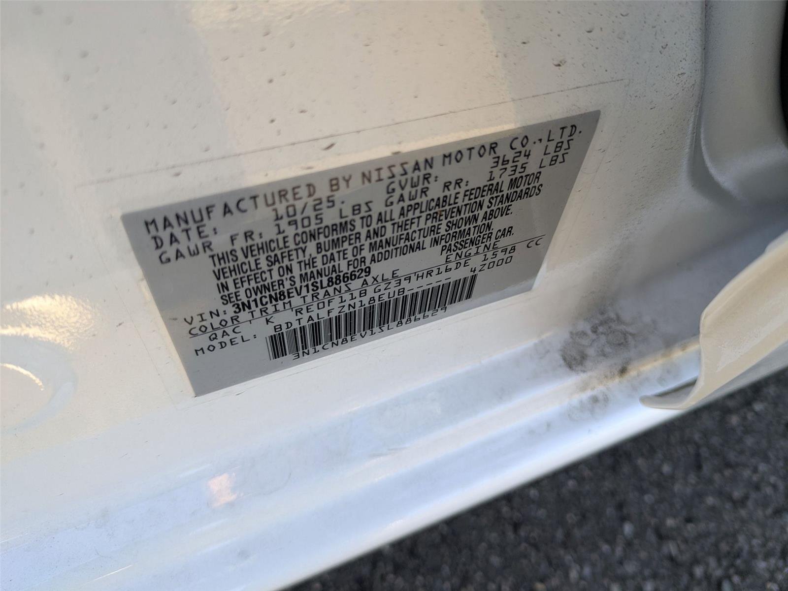 New 2025 Aspen White TriCoat Nissan SV image 34