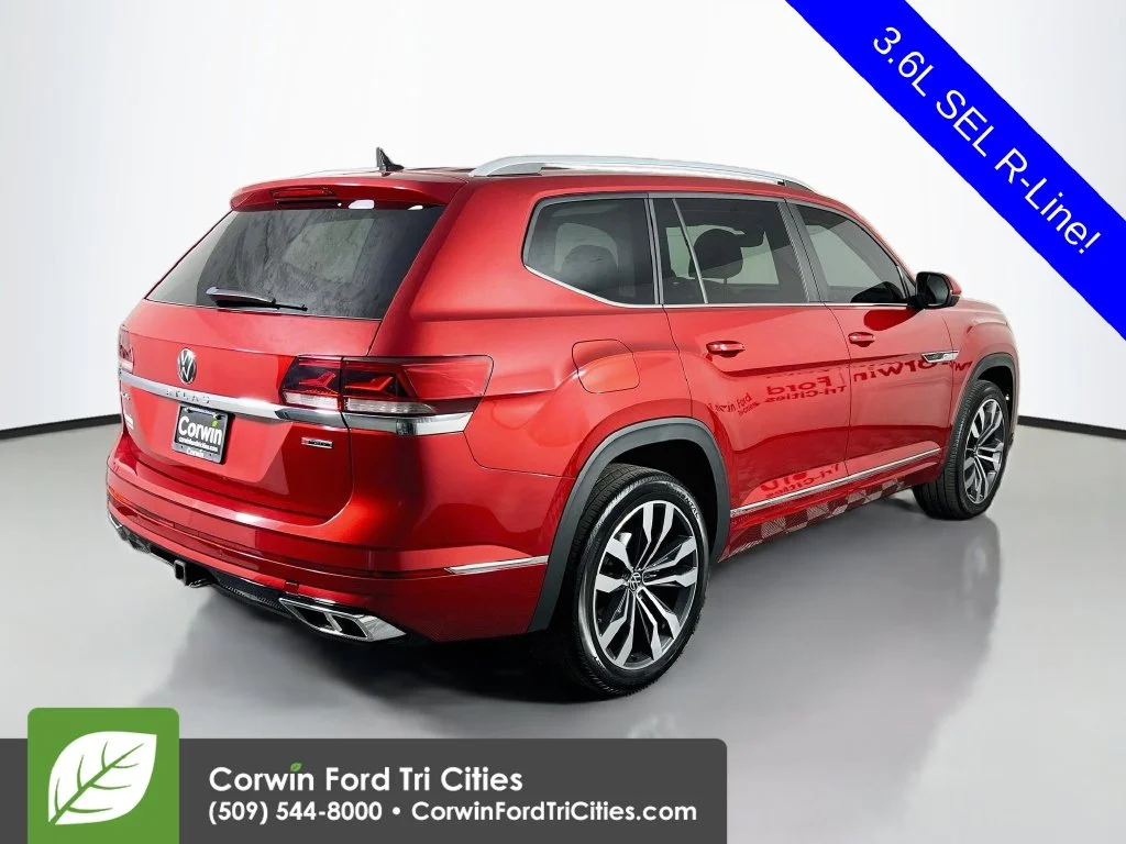 Used 2021 Aurora Red Metallic Volkswagen 3.6L V6 SEL R-Line image 14