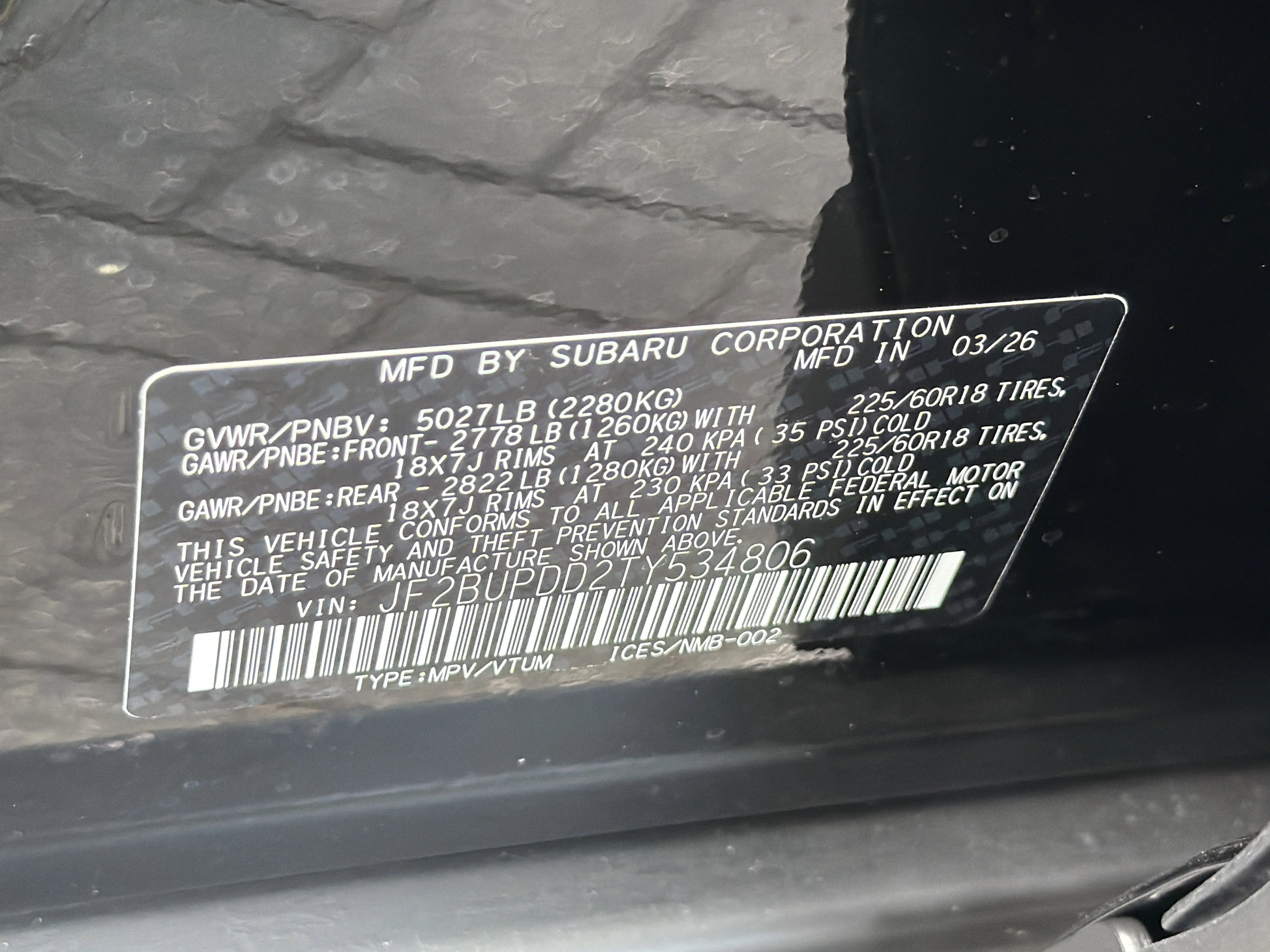 New 2026 CRYSTAL BLACK SILICA Subaru Limited image 33