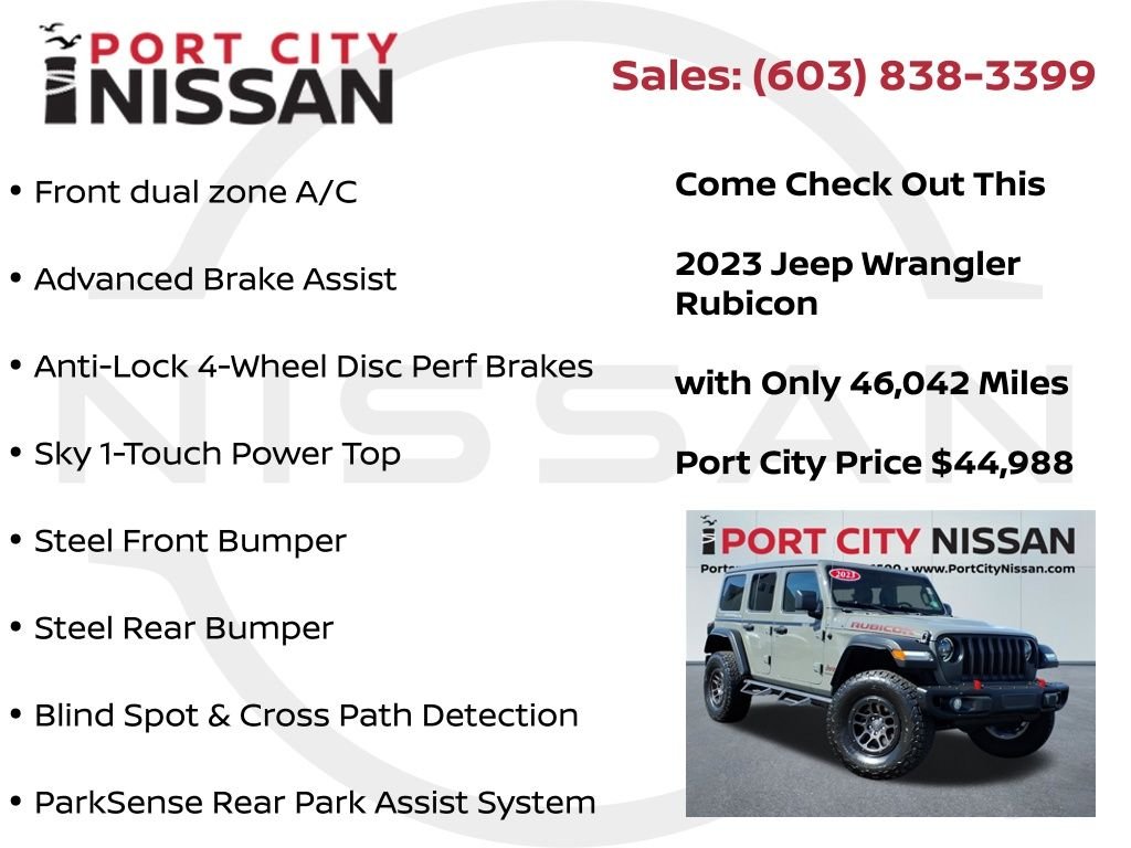 Used 2023 Sting-Gray Clearcoat Jeep Rubicon w/XTREME RECON 35" PKG, POWER TOP & MORE! image 39