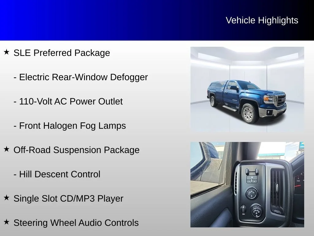 Used 2015 STONE BLUE METALLIC GMC SLE image 20