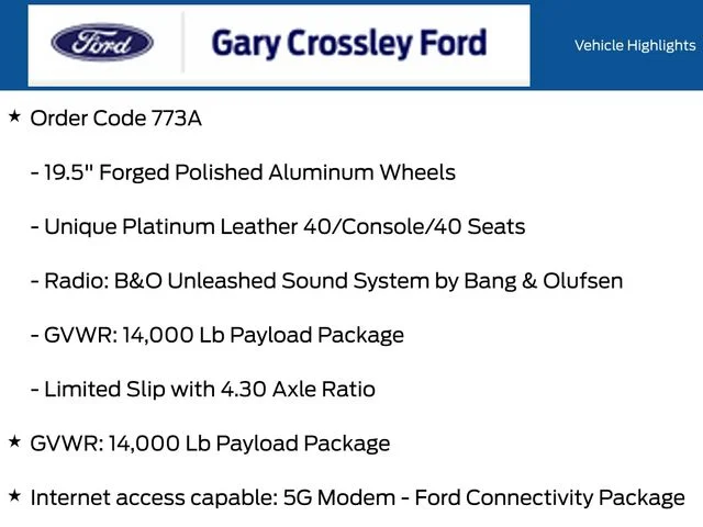 New 2026 White Ford Platinum Crossley Customs image 19