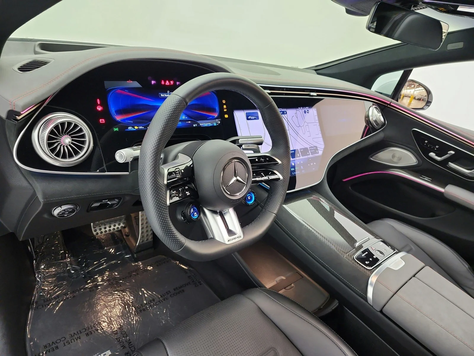 Certified Used 2023 MANUFAKTUR Diamond White Mercedes-Benz AMG® EQS 4MATIC+ Sedan image 9