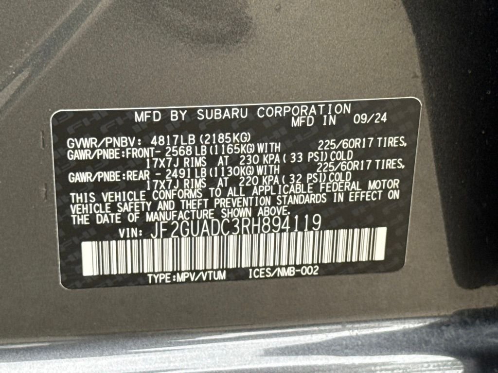 Used 2024 Gray Metallic Subaru Premium image 28