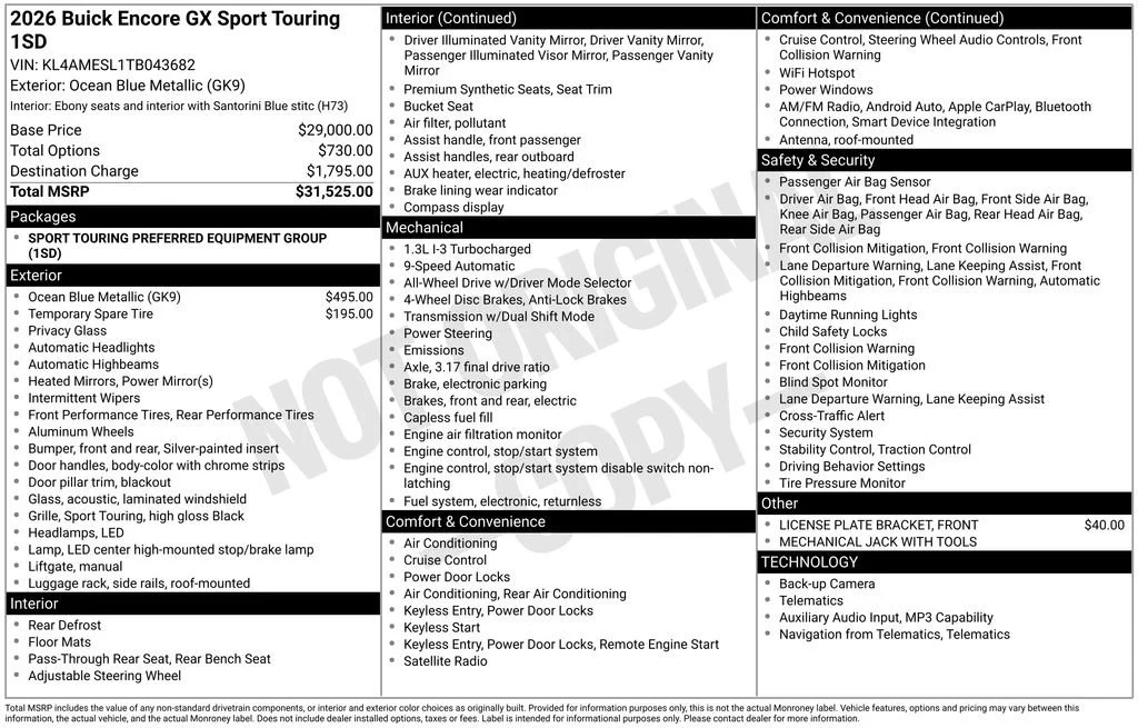 2026 Buick Encore GX Sport Touring