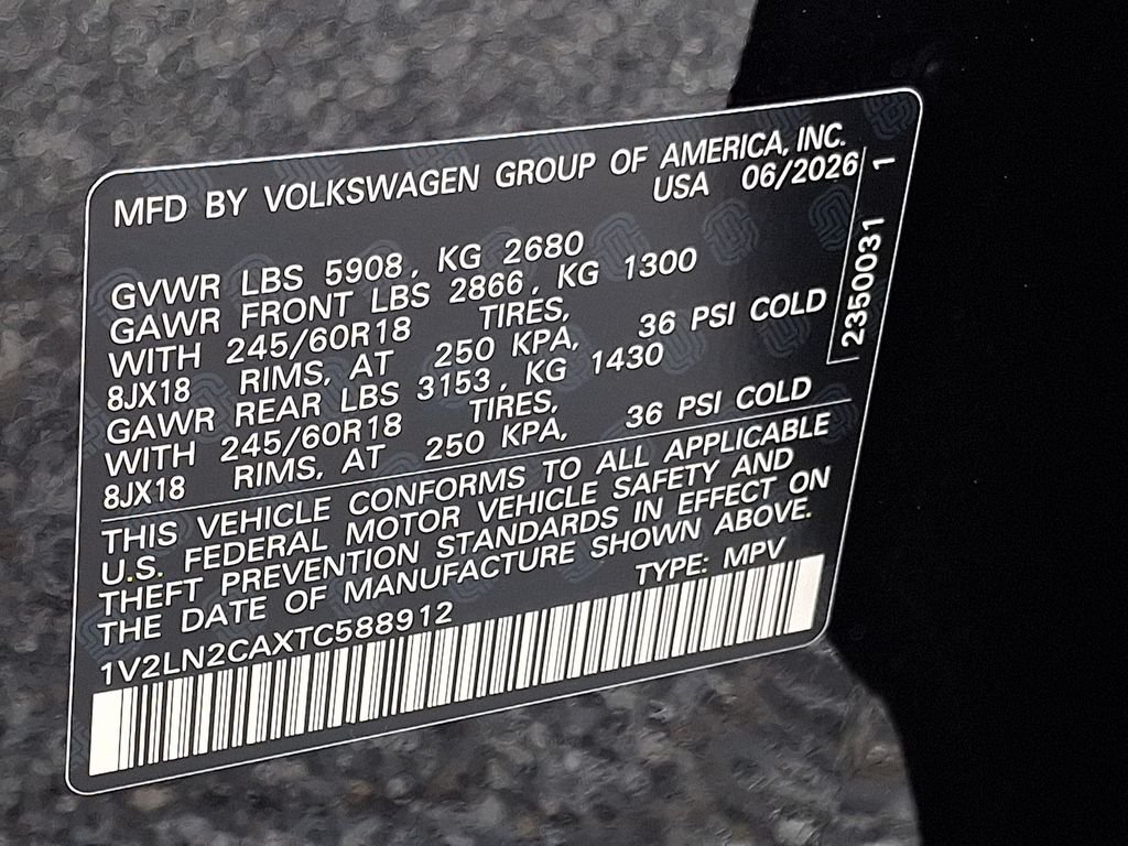 New 2026 Black Volkswagen 2.0T SE image 12