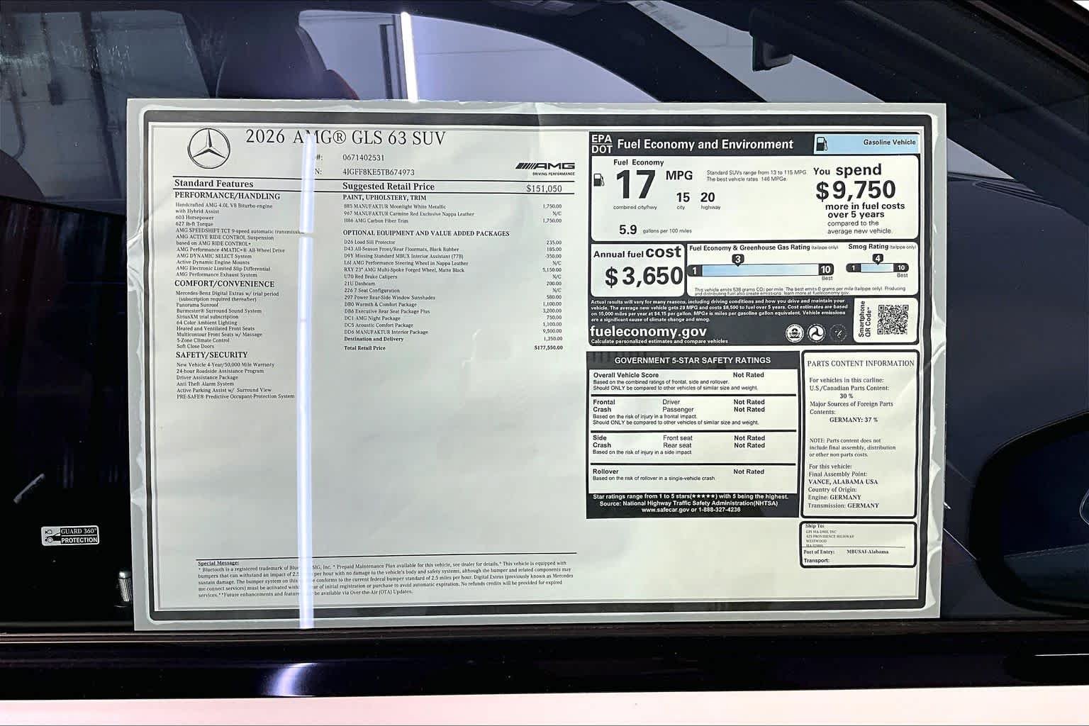 New 2026 MANUFAKTUR Moonlight White Metallic Mercedes-Benz AMG® GLS 63 image 18