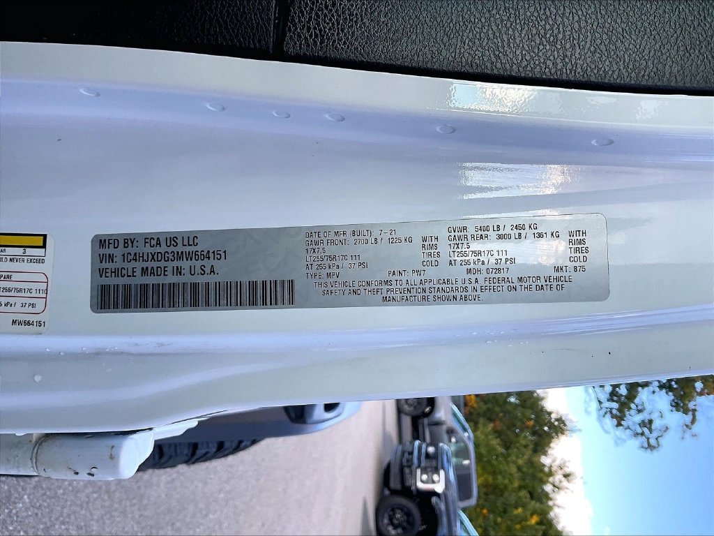 Used 2021 Bright White Clearcoat Jeep Unlimited Willys image 30