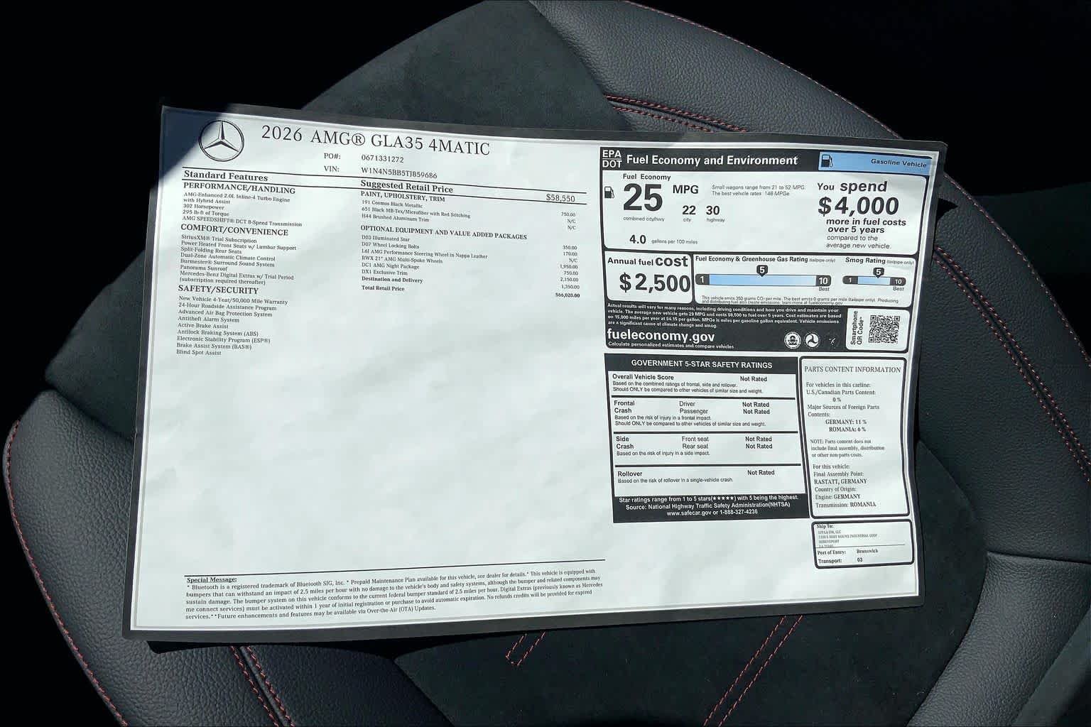New 2026 Cosmos Black Metallic Mercedes-Benz AMG® GLA 35 image 19