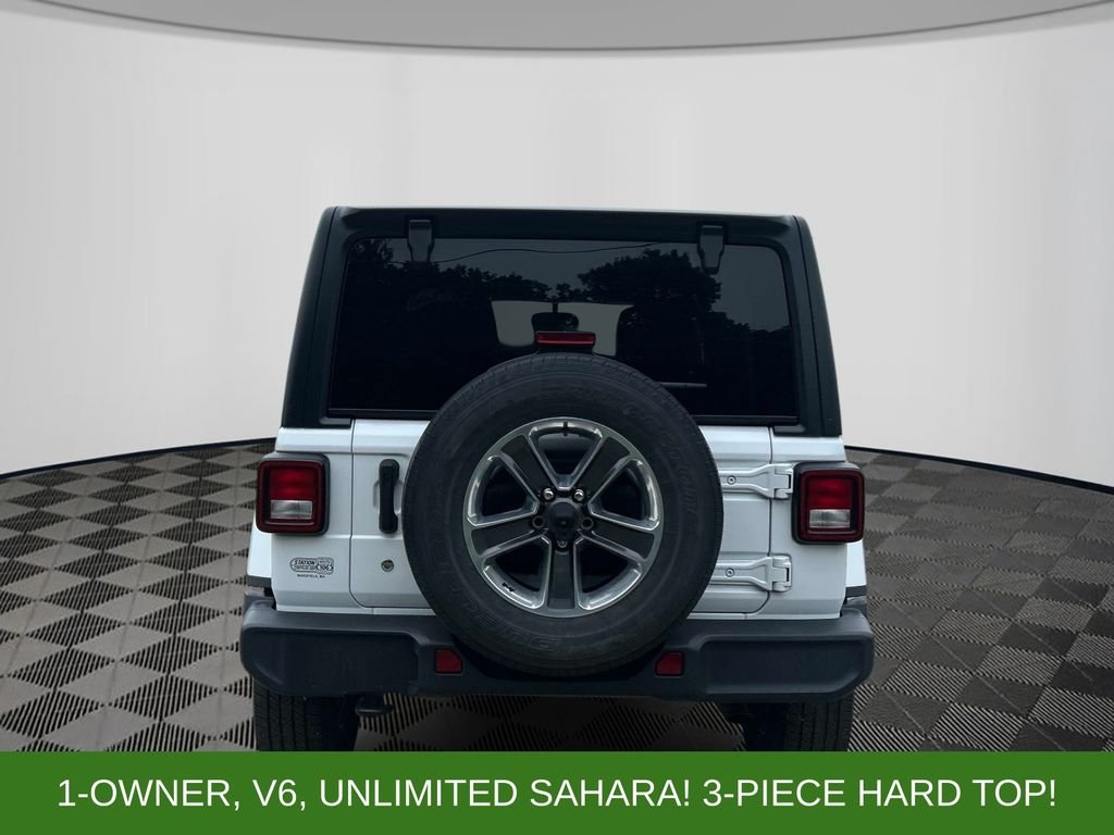 Used 2018 White Jeep Unlimited Sahara image 4