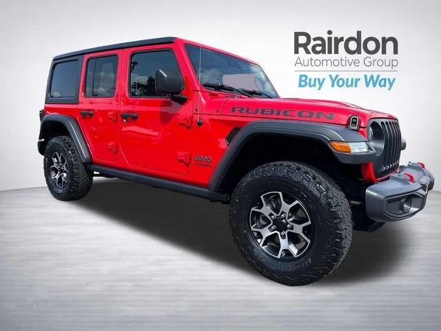Used 2020 Firecracker Red Clearcoat Jeep Unlimited Rubicon image 1