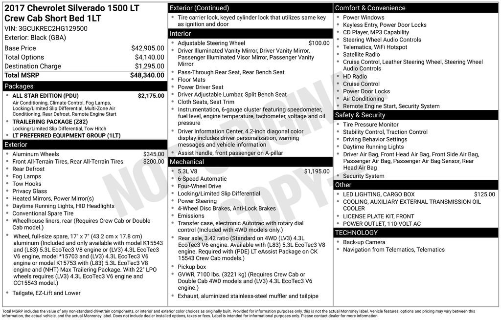 Used 2017 Black Chevrolet LT image 6