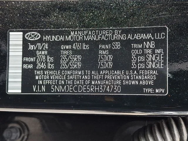 Certified Used 2024 Black Hyundai Limited image 28