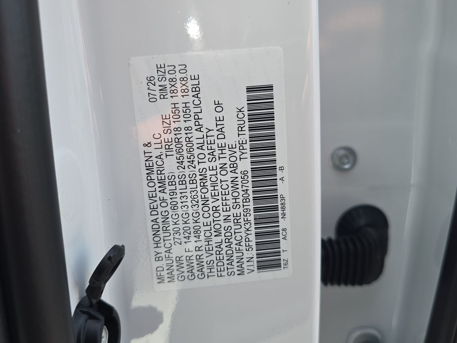 New 2026 Platinum White Pearl Honda RTL image 29