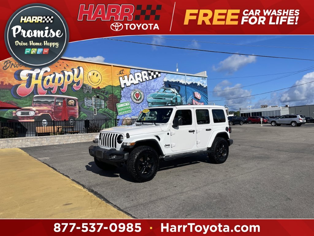 Used 2020 White Jeep Unlimited Sahara Altitude image 1