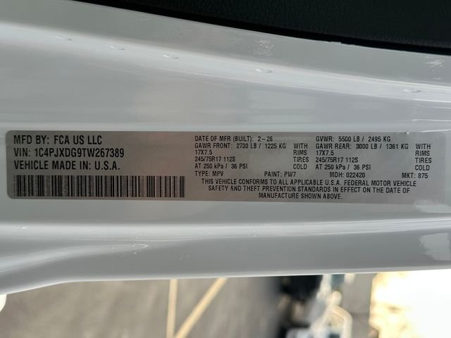 New 2026 Bright White Clear-Coat Exterior Paint Jeep Sport S image 38