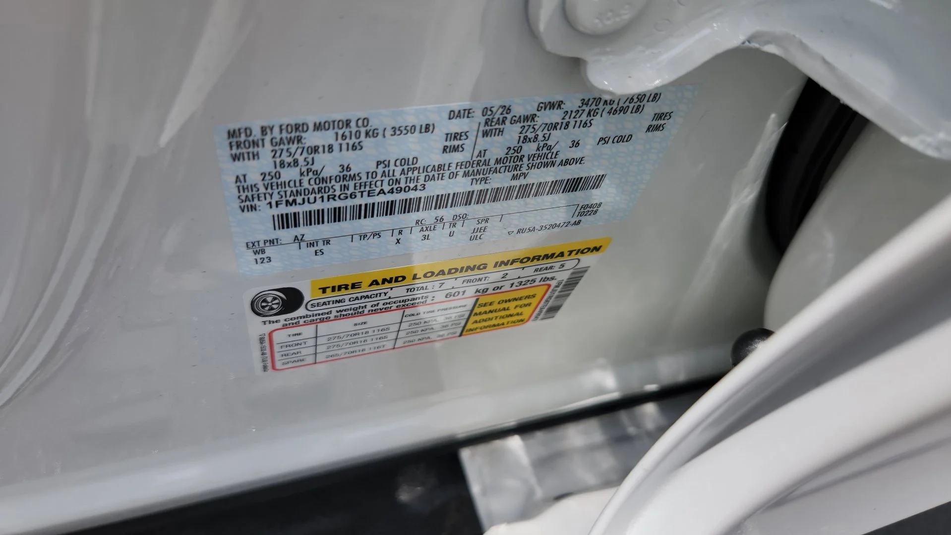 New 2026 Star White Metallic Tri-Coat Ford Tremor image 21
