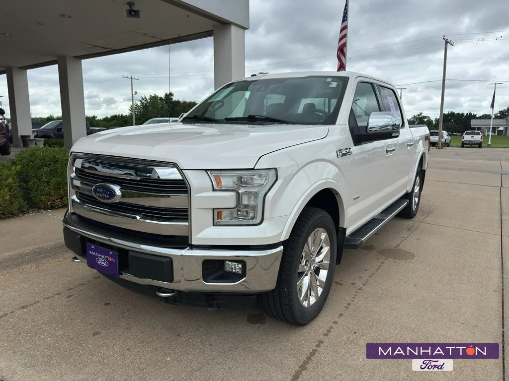 Used 2016 White Platinum Metallic Tri-Coat Ford Lariat image 1