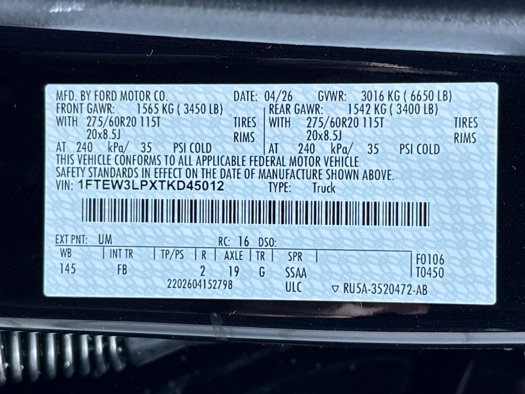 New 2026 Agate Black Metallic Ford XLT image 29