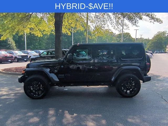 Used 2025 Black Jeep Sahara 4xe image 2