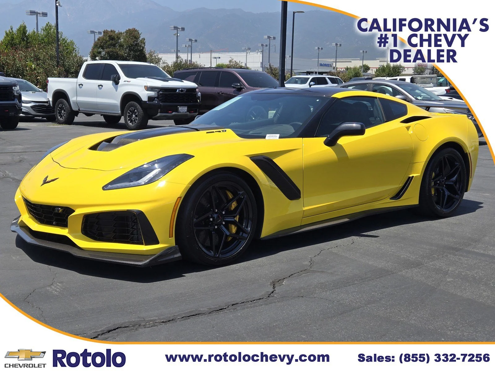 Used 2019 Corvette Racing Yellow Tintcoat Chevrolet ZR1 3ZR image 3