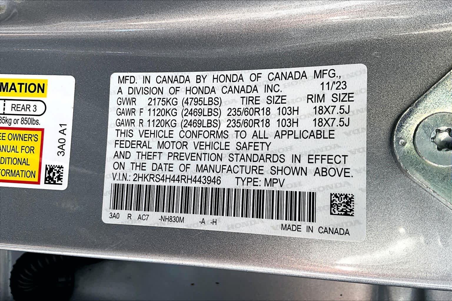 Certified Used 2024 Lunar Silver Metallic Honda EX image 33