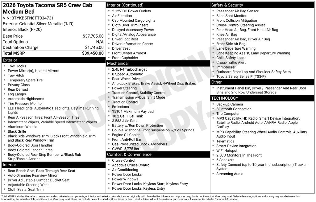 Certified Used 2026 Silver Toyota SR5 image 28