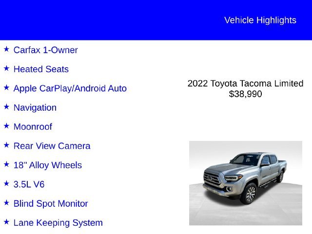 Used 2022 Silver Toyota Limited image 2