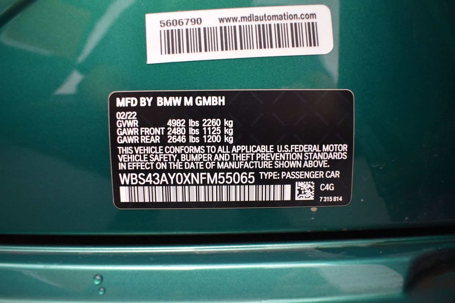 Used 2022 Isle of Man Green Metallic BMW Competition xDrive image 14
