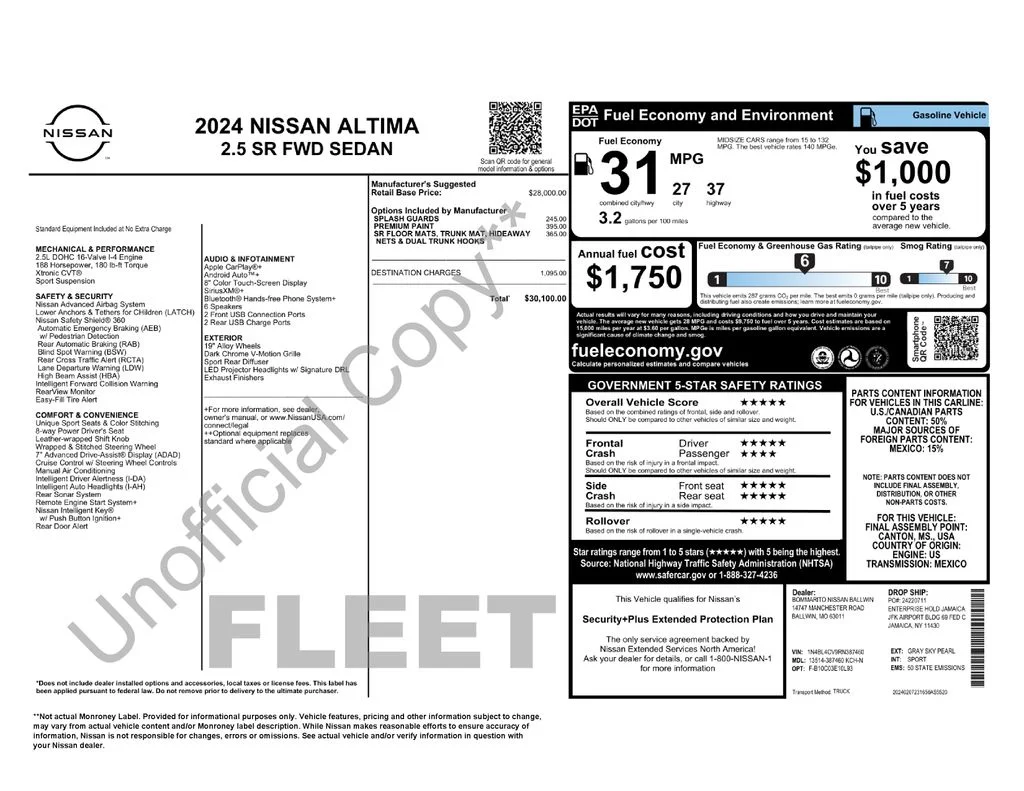 Used 2024 Gray Nissan 2.5 SR image 2