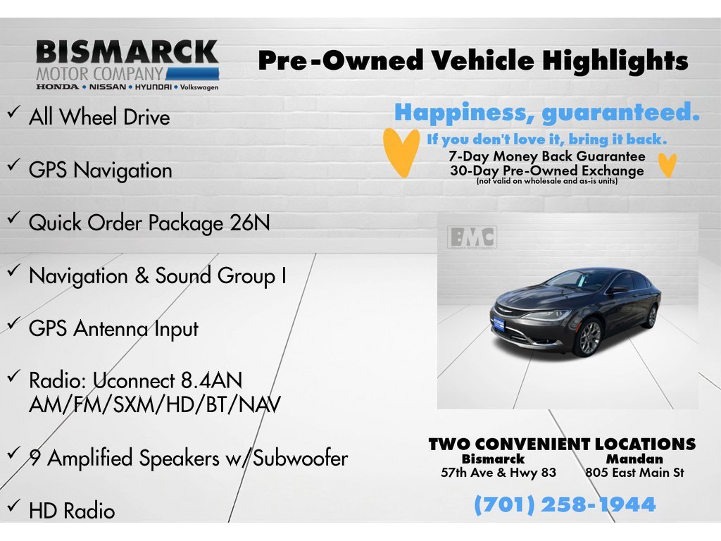 Used 2015 Gray Chrysler C image 5