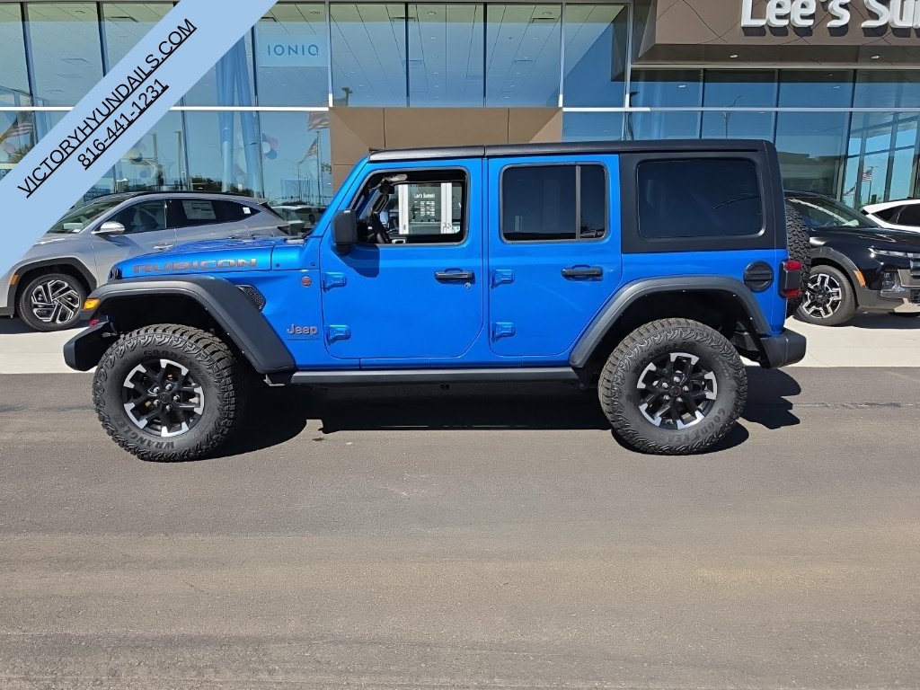 Used 2025 Jeep Wrangler 4-Door Rubicon with VIN 1C4PJXFN3SW526775 for sale in Kansas City