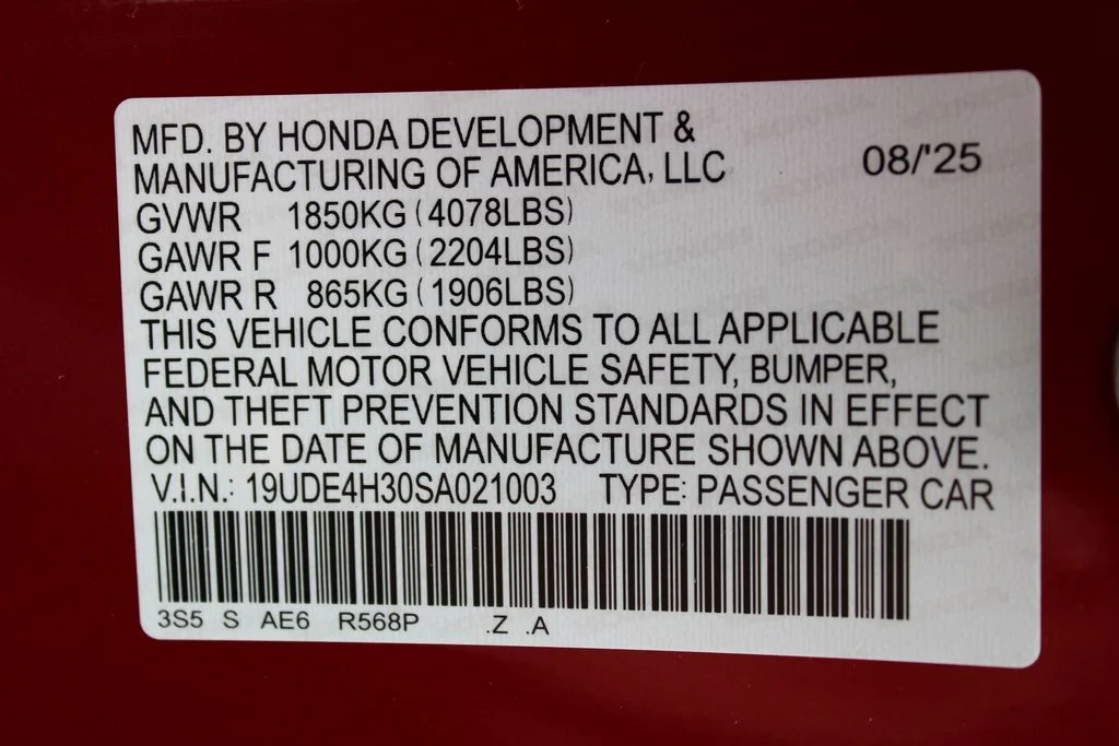 New 2025 Performance Red Pearl Acura A-Spec Package image 50