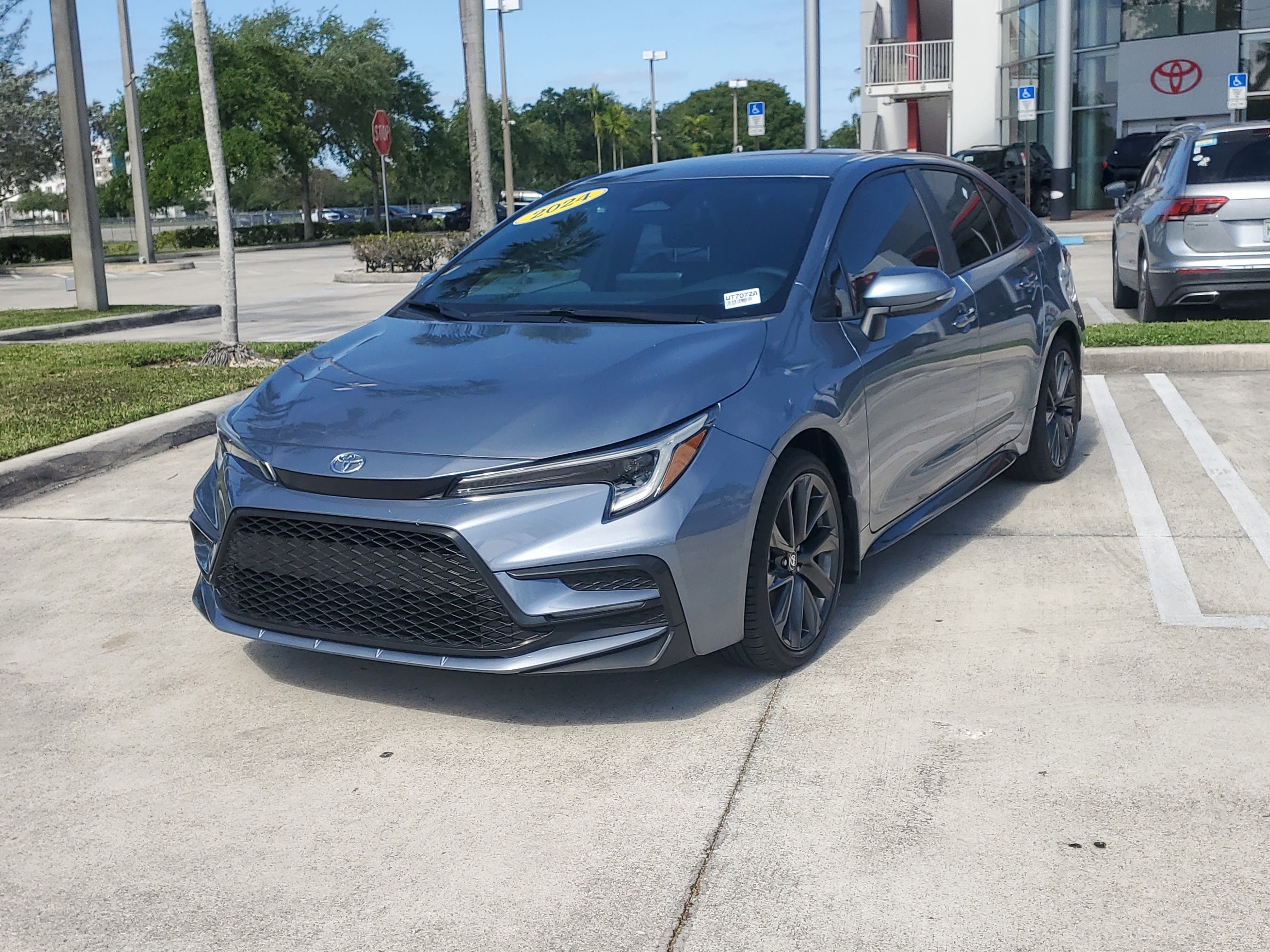 Used 2024 Celestite/Midnight Black Metallic Toyota SE image 7