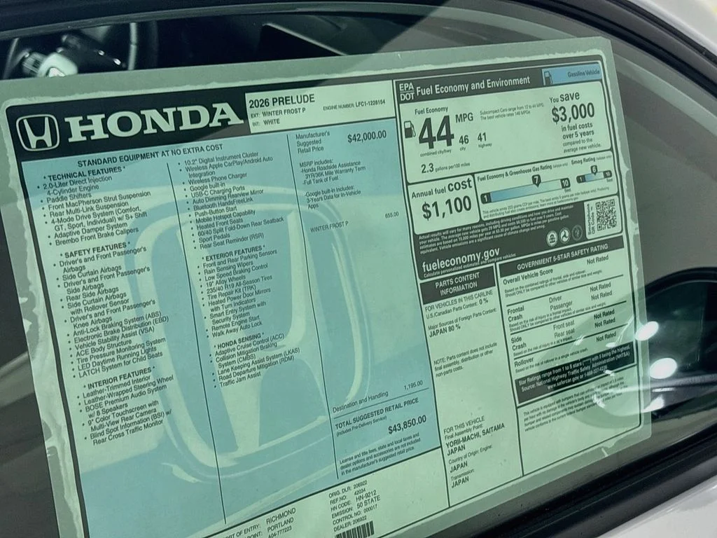 New 2026 Winter Frost Pearl Honda  image 23