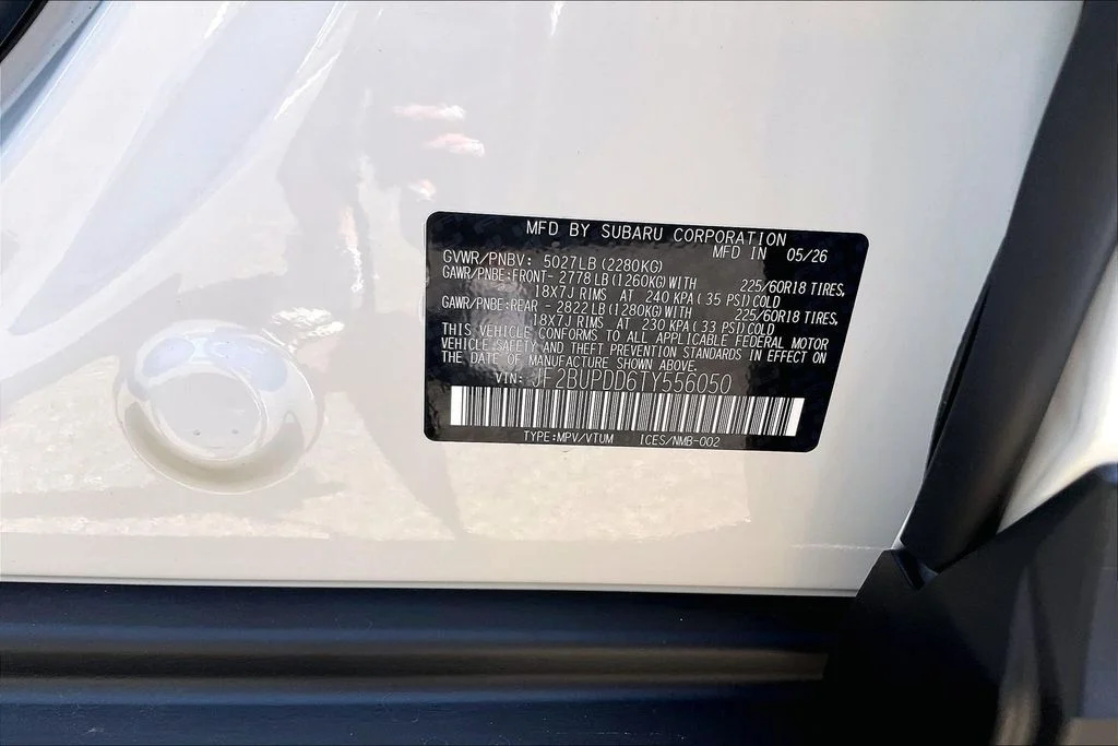 New 2026 CRYSTAL WHITE PEARL Subaru Limited image 13
